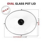 6 Quart Oval Glass Lid for Hamilton Beach Slow Cooker