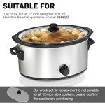 6 Quart Oval Glass Lid for Hamilton Beach Slow Cooker