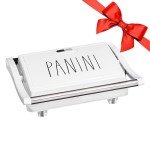 Rae Dunn 750W 2-Slice Panini Maker - Cream