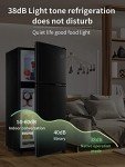 Vintage Double Door Black Mini Refrigerator with Freezer