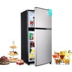 BINMIT 4.0 Cu.Ft Retro Compact Refrigerator with Freezer