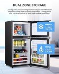BINMIT 4.0 Cu.Ft Retro Compact Refrigerator with Freezer