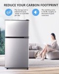 BINMIT 4.0 Cu.Ft Retro Compact Refrigerator with Freezer