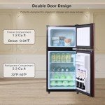BINMIT 3.5 Cu.Ft Retro Mini Refrigerator with Freezer