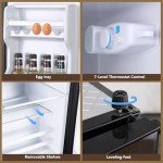 BINMIT 3.5 Cu.Ft Retro Mini Refrigerator with Freezer