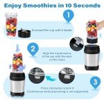 Prolixity 1200W Portable Smoothie Blender with Cups