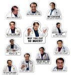 Funny Dr. Now Magnet Set - 12 Motivational Pieces