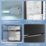 Electactic 3.1 Cu.Ft Compact Mini Fridge with Freezer