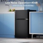 Electactic 3.1 Cu.Ft Compact Mini Fridge with Freezer