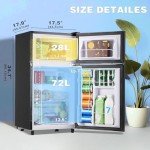 WANAI 3.5 Cu.Ft Mini Fridge with Freezer