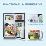 WANAI 3.5 Cu.Ft Mini Fridge with Freezer