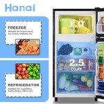 WANAI 3.5 Cu.Ft Mini Fridge with Freezer