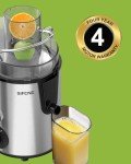 SiFENE Silver Juicer with Large 3” Feed Chute
