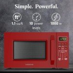 Farberware Compact Countertop Microwave Oven, 1.1 Cu. Ft