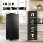 WANAI 4.5 Cu.Ft Compact Refrigerator with Adjustable Shelves