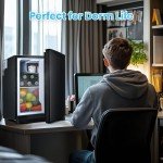 Anypro Mini Fridge with Freezer - Compact & Quiet