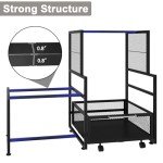 Mini Fridge Stand with Storage and Power Outlet