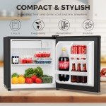 Antarctic Star Mini Refrigerator with Freezer, 1.4 Cu. Ft