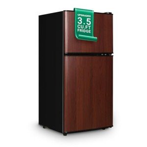 Oditton Krib Bling Compact Refrigerator – Wood Grain