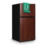 Oditton Krib Bling Compact Refrigerator – Wood Grain
