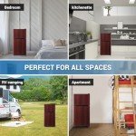 Oditton Krib Bling Compact Refrigerator – Wood Grain