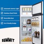 Stainless Steel 22" Refrigerator-Freezer with Adjustable Shelves