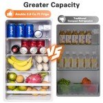 Anukis 3.8 Cu Ft Mini Refrigerator with Freezer