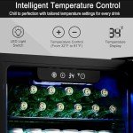 Feelfunn 3.2 Cu.Ft Mini Fridge with Glass Door