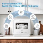 Midea Portable Countertop Mini Dishwasher with 5L Tank