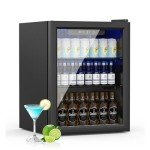 1.7 Cu.ft Beverage Cooler Mini Fridge with Glass Door