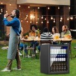 1.7 Cu.ft Beverage Cooler Mini Fridge with Glass Door