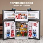 Upstreman 3.2 Cu.Ft Double Door Mini Fridge