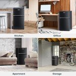 Upstreman 3.2 Cu.Ft Double Door Mini Fridge