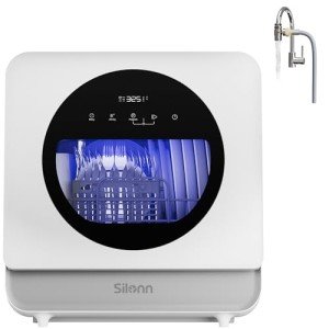 Portable Mini Countertop Dishwasher with 8 Washing Modes