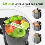 Aeitto Whole Fruit Juicer with 4.9" Wide Mouth
