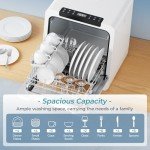 EUHOMY Compact Portable Dishwasher with 8 Programs