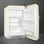 Smeg FAB10 50's Retro Cream Refrigerator, 4.48 Cu Ft
