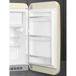 Smeg FAB10 50's Retro Cream Refrigerator, 4.48 Cu Ft
