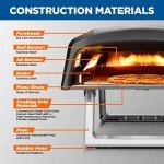 NutriChef Portable Gas Pizza Oven with Burner
