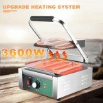 Homiesetify 2200W Cast Iron Panini Press
