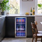 Mini Beverage Refrigerator with Glass Door, 3.2 Cu.Ft