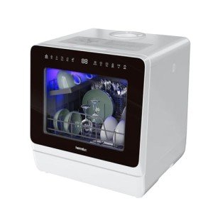 Compact Portable Dishwasher with 7 Washing Programs