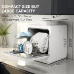 Compact Portable Dishwasher with 7 Washing Programs