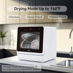 Compact Portable Dishwasher with 7 Washing Programs