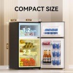 Frestec 3.5 Cu.Ft. Mini Fridge with Freezer