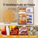 Frestec 3.5 Cu.Ft. Mini Fridge with Freezer