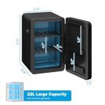 Kikihuose 22L Portable Mini Fridge for Food & Skincare