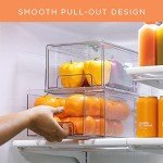 Sorbus Stackable Clear Fridge Organizer Bins (2 Pack)