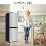 Rosmena 5.6 Cu.Ft Double Door Refrigerator with Freezer