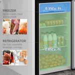 Compact 3.2 Cu.Ft Mini Fridge with Freezer